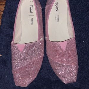 Women’s Pink Sparkles Toms